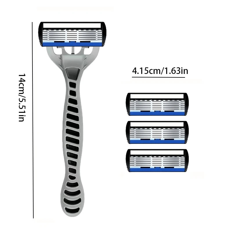6-Blade Classic Safety Razor – Men's & Women's Manual Shaver