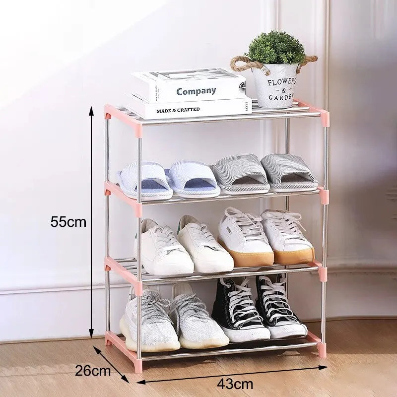 3/4 Shoe Rack Multi Layered And Space Saving Shoe Rack For Simple Household Storage And Storage Three And Four Layer Shoe Racks Peaceful Pleasures Health and Wellness