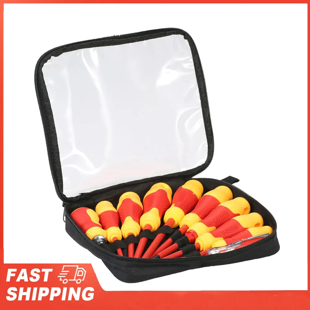 1000V Insulated Screwdriver Magnetic Slotted P-hillips Bits Soft
