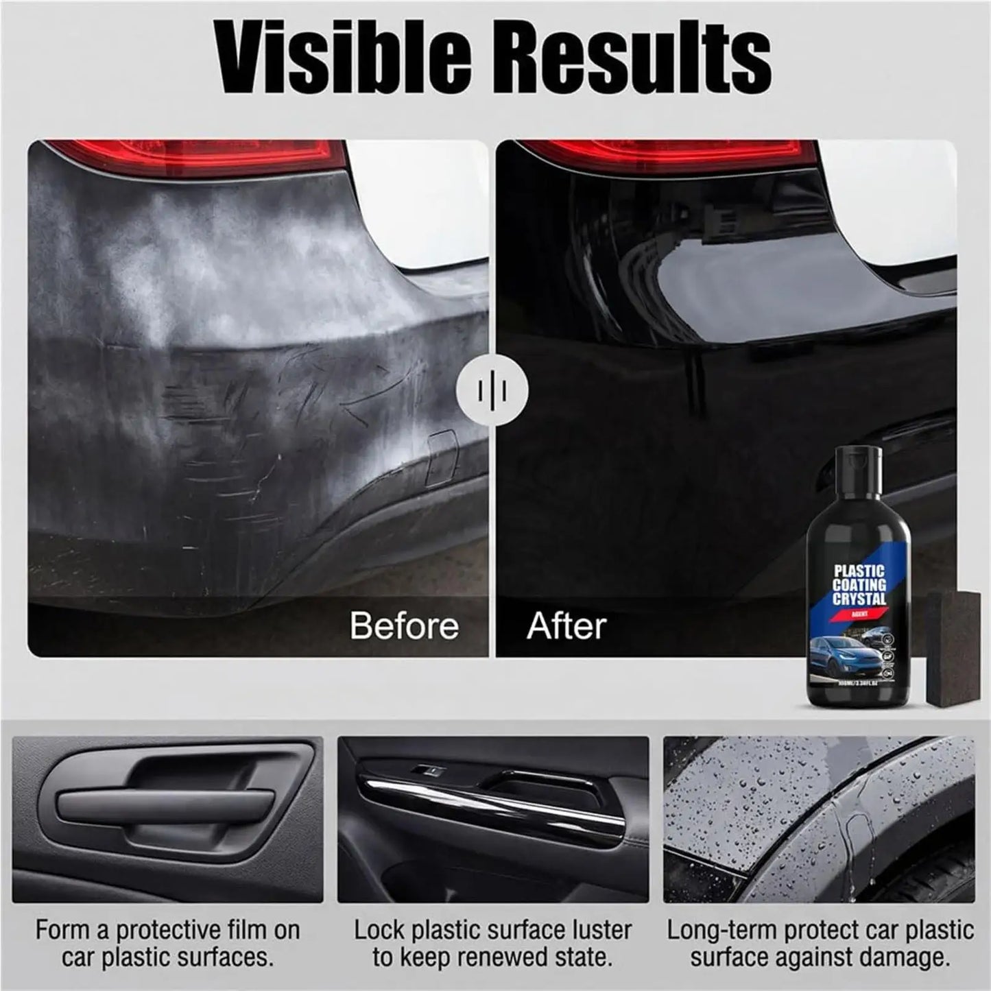 100ml Car Trim Restorer | Scratch Repair Coating for Plastic & Rubber