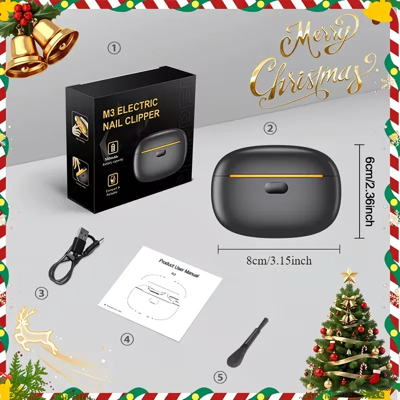 Rechargeable Electric Nail Clipper 2-in-1 Polisher & Grinder