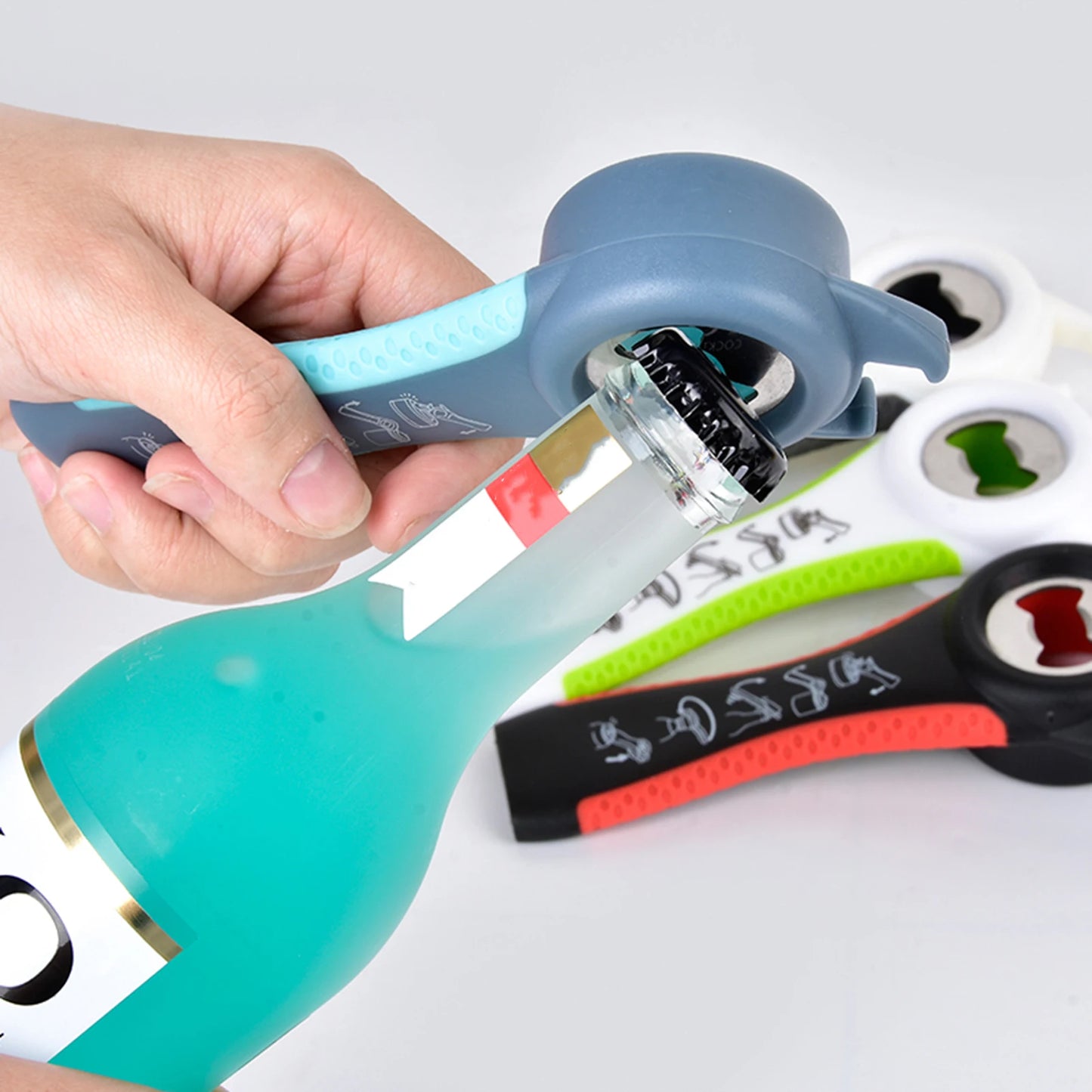 4pcs Jar Opener for Weak Hands Lightweight Portable Sturdy Material Opener for All Kinds of Bottle Lids Peaceful Pleasures Health and Wellness