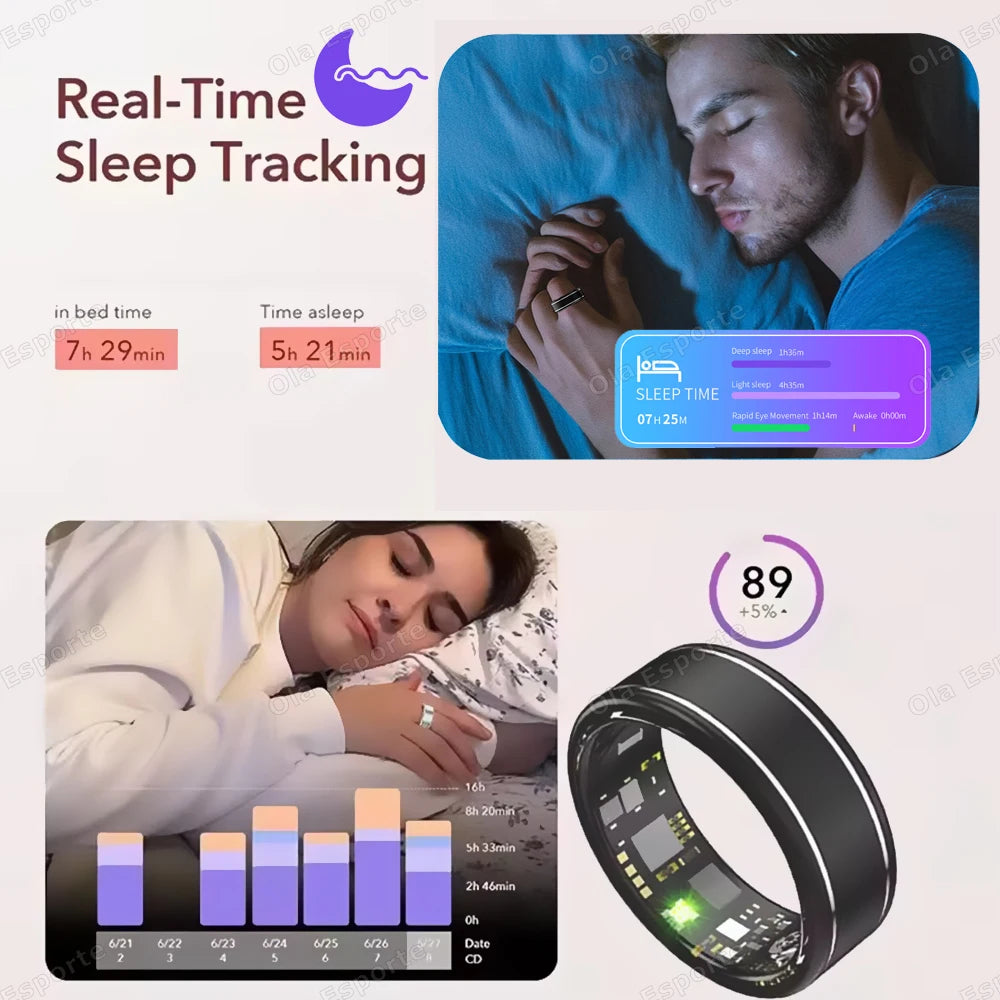 Smart Ring Fitness & Health Tracker | Heart Rate, SpO2, Sleep