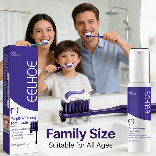 Eelhoe Purple Whitening Toothpaste | Remove Plaque & Stains 30ml Whitening Toothpaste Peaceful Pleasures Health and Wellness