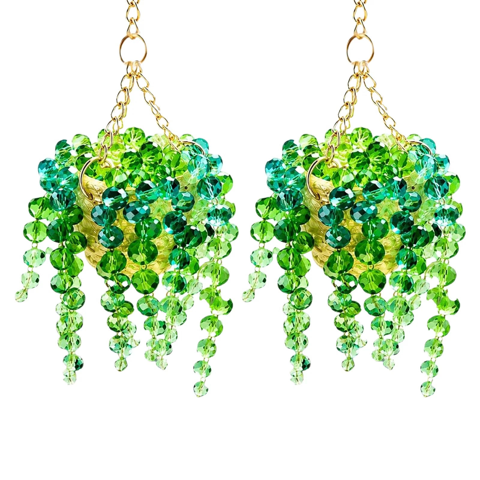 Beaded Plant Car Charm Multi-Beaded Crystal Sun Plant Hanger High-temperature Resistance for Gift for Home Garden Decor Cars Peaceful Pleasures Health and Wellness b