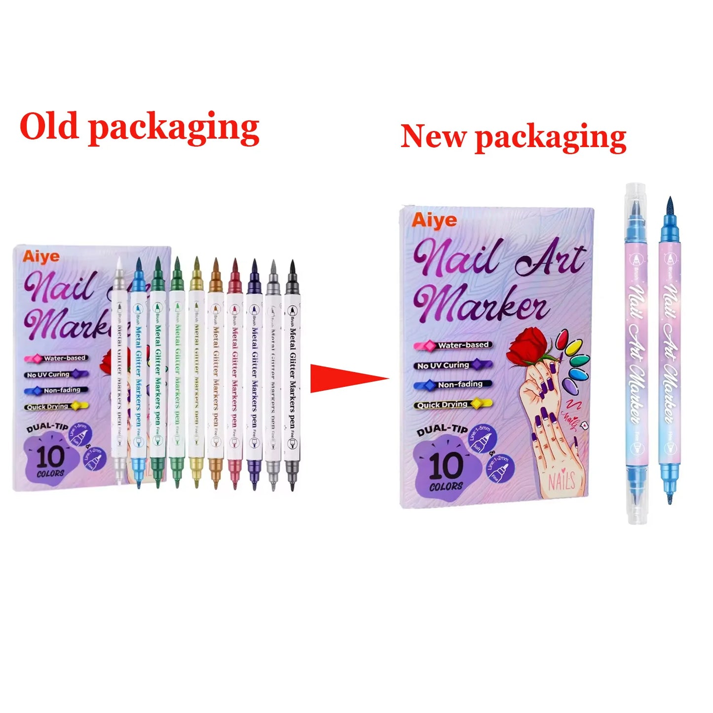 10-Piece Nail Art Pens Set – Waterproof Acrylic Drawing Liner Peaceful Pleasures Health and Wellness