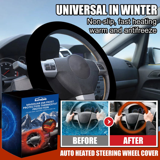 Rayhong Heated Steering Wheel Cover | Non-Slip Universal Fit Heated Steering Cover Peaceful Pleasures Health and Wellness
