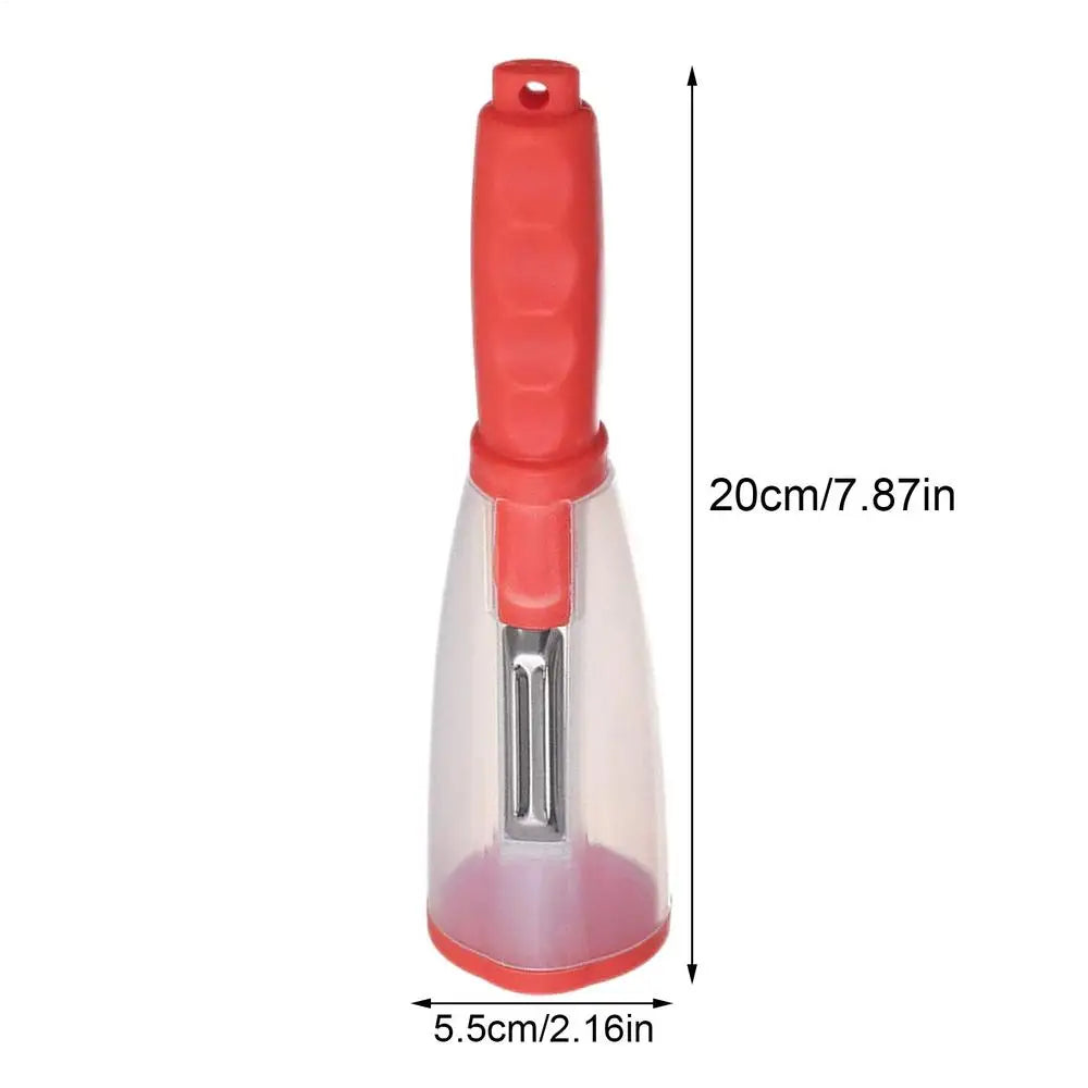 2-in-1 Vegetable Peeler with Scrap Container | Stainless Steel