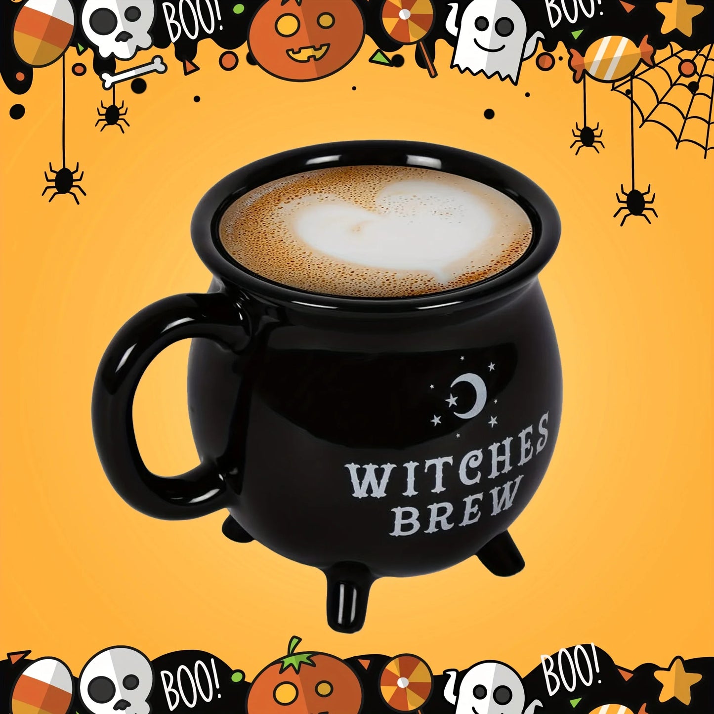 Witch Brew Cauldron Ceramic Coffee Mug | 350ml / 11.8oz – Halloween Gift, Microwave & Dishwasher Safe