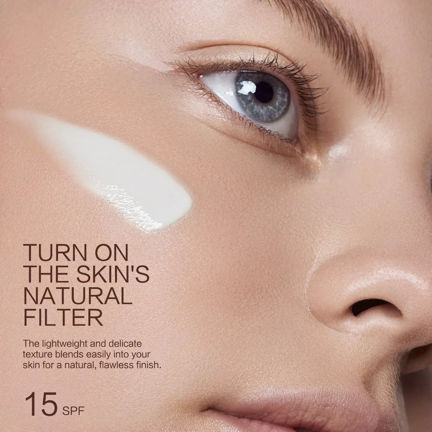 SPF15 Liquid Foundation with Hyaluronic Acid – Natural Coverage