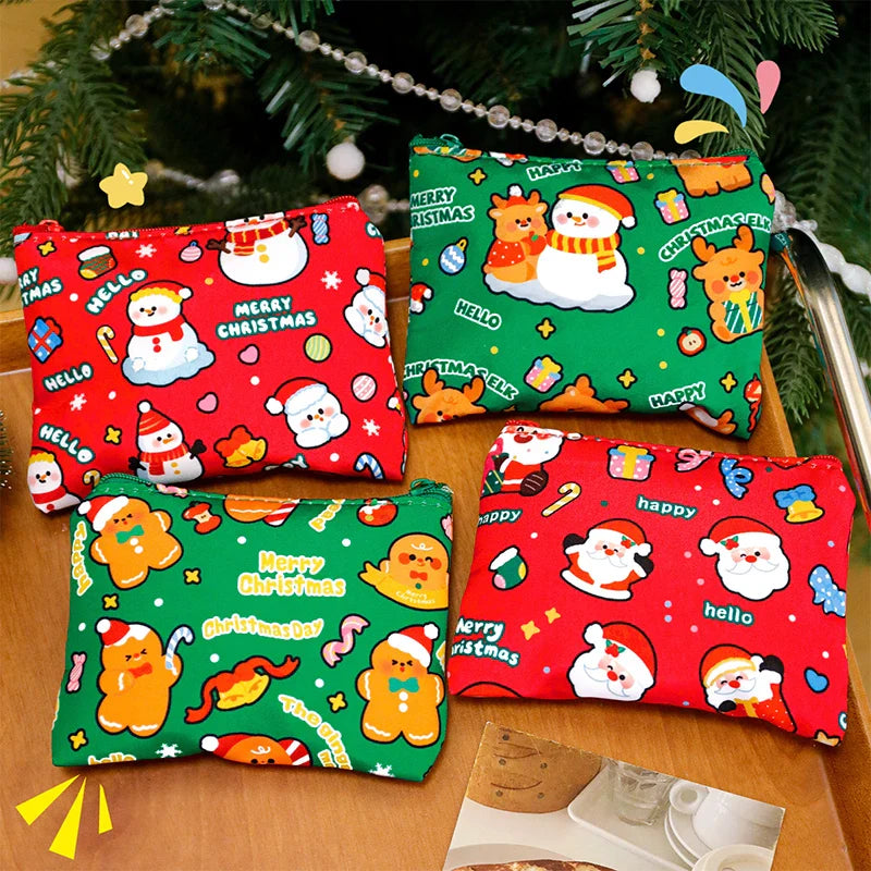 Mini Christmas Coin Purse – Cartoon Storage Bag | Kids Gift