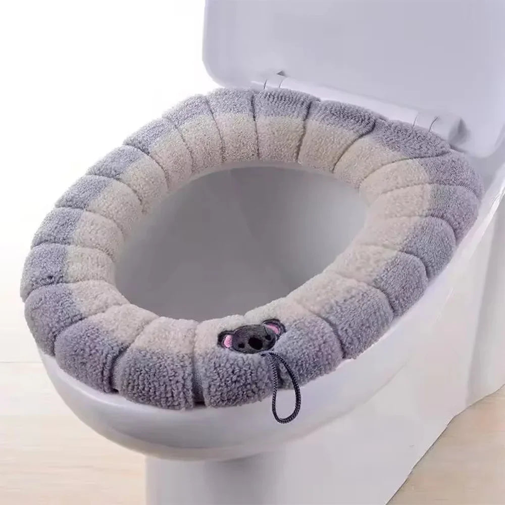 Toilet Seat Cushion Thick Seat Cover Seasonal Universal Household Toilet Seat Toilet Seat Gasket Knitted Toilet Seat Cushion New Peaceful Pleasures Health and Wellness