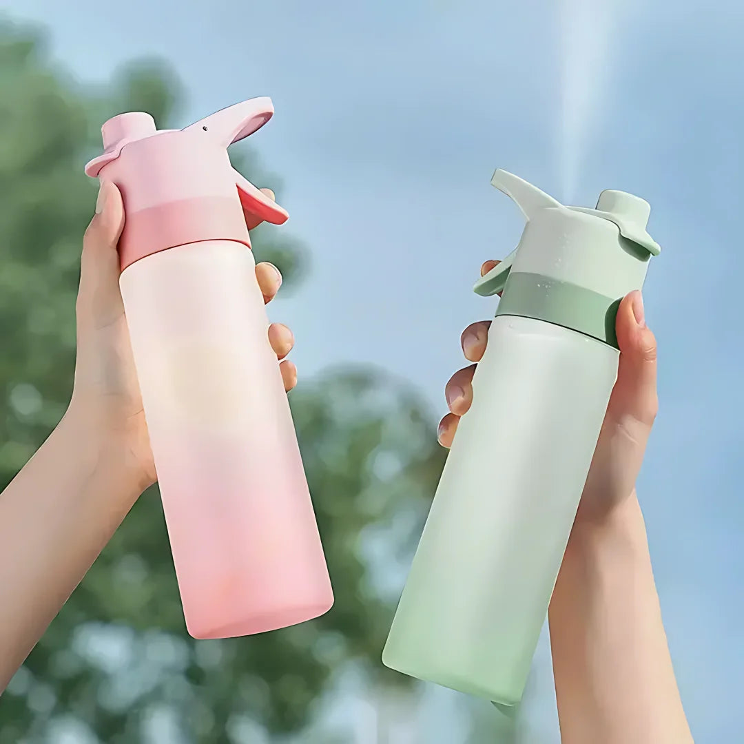 650ml Mist Spray Water Bottle with Straw – BPA-Free Reusable