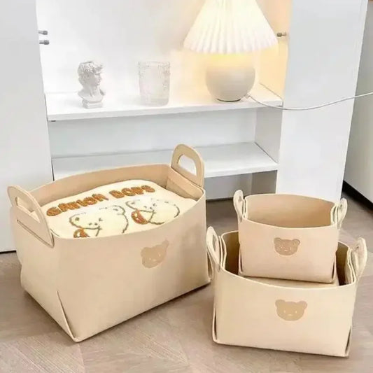 Foldable Felt Storage Basket – Car Trunk & Toy Organizer Foldable Storage Basket Peaceful Pleasures Health and Wellness
