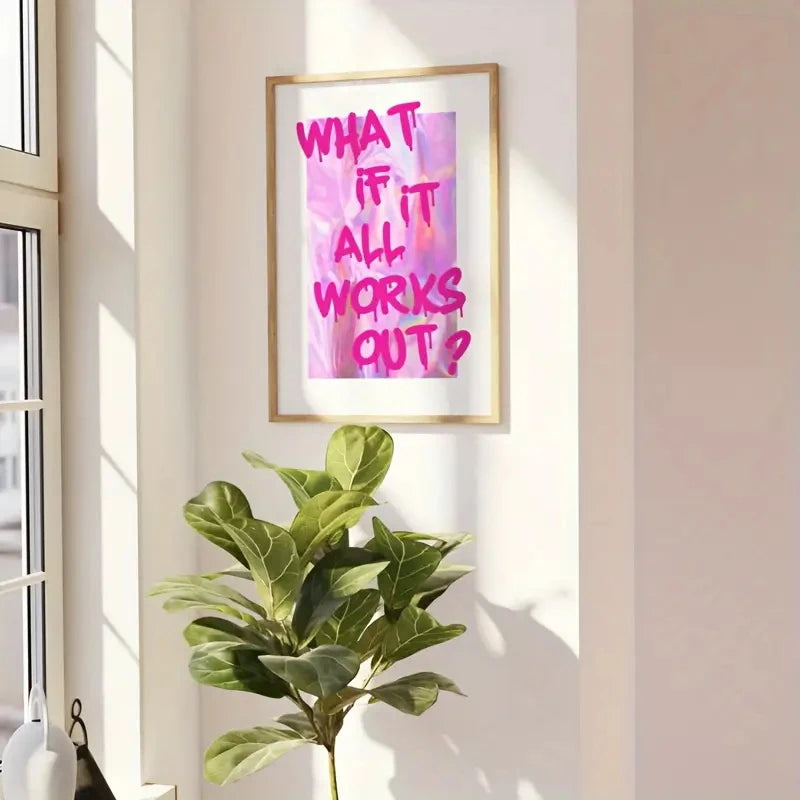 What If It All Works Out Wall Art Prints Canvas Painting Poster Picture For Living Bed Dining Kitchen Room Home Decor Peaceful Pleasures Health and Wellness