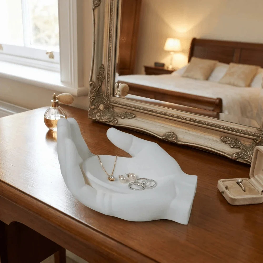 Palm Shaped Jewelry Tray | Minimalist Resin Display Dish