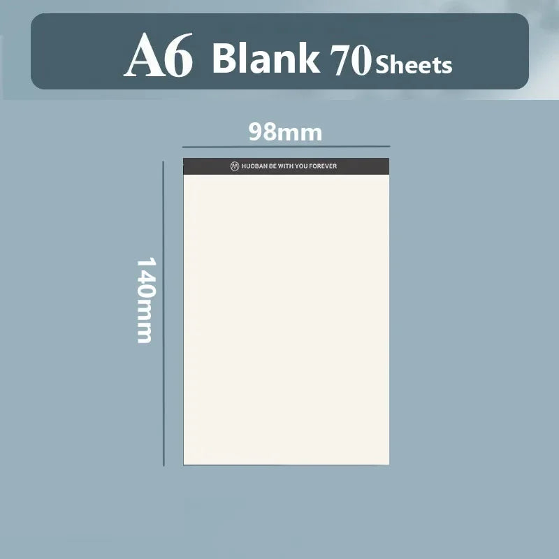 A5 A6 Memo Notepad Grid Lined Paper Header Durable Writing Pads Daily