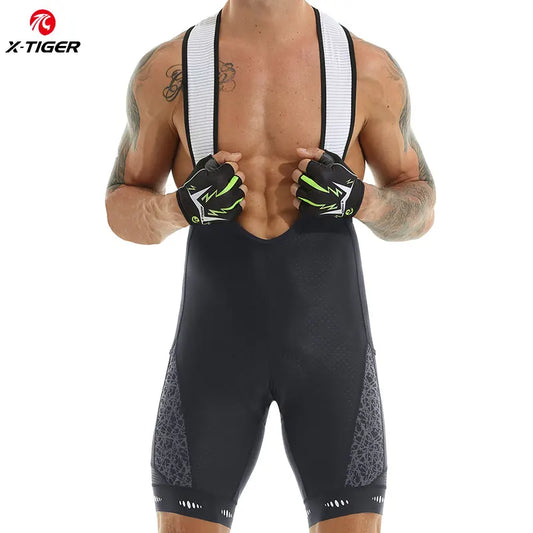 X-TIGER Cycling Bib Shorts – 5D Gel Pad & UPF50+ Men's Cycling Bib Shorts Oasis Select