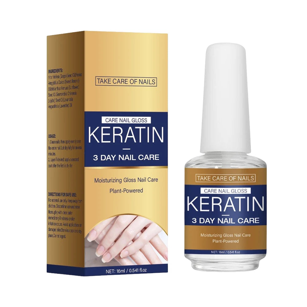 3 Days Nail Care Oil Keratin Amino Acid Formula Fast Dry 90s Salon Shine No Chip Deep Moisture Nail Strengthener,15ml Peaceful Pleasures Health and Wellness 16ml