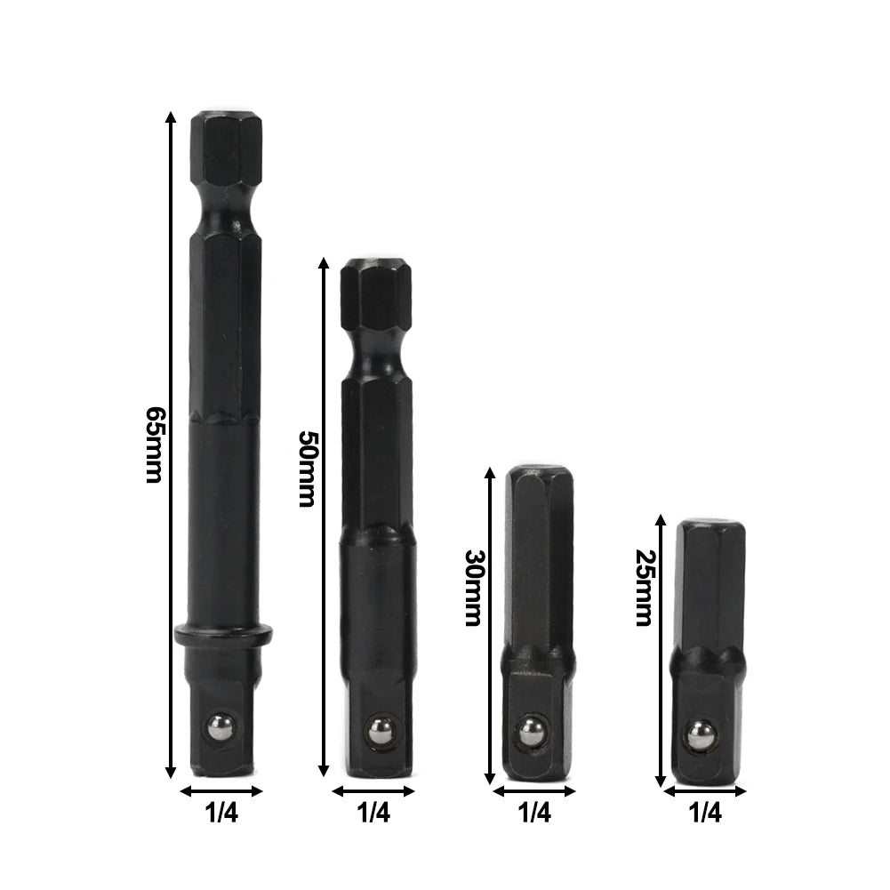 1 4 Drill Socket Adapter Driver Hex Shank Square Extension Pneumatic