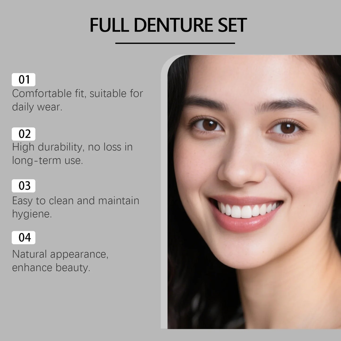 Silicone Full Denture Reline Kit – Upper & Lower False Teeth