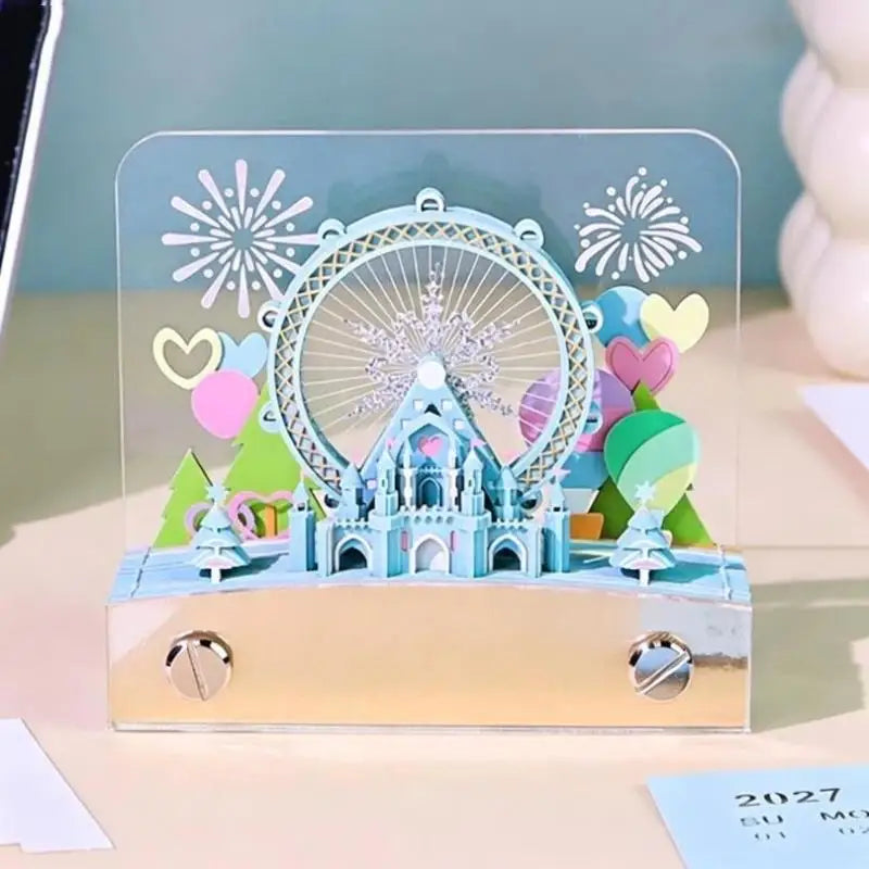 2027 3D LED Tear-Away Desk Calendar | Paper Carving Art Gift