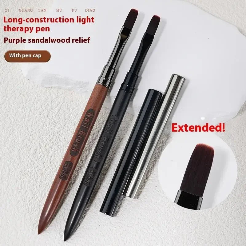 Sandalwood Detail Nail Art Pen Extended Brush Nail Construction Pen High Quality Paintings Pen Nail Phototherapy Pen Nail Tools Peaceful Pleasures Health and Wellness