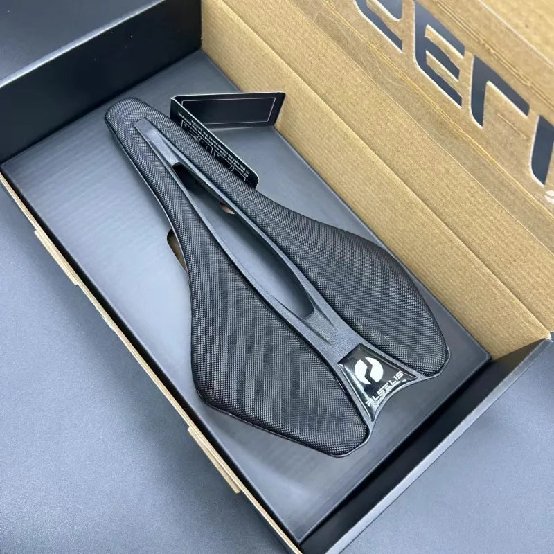 Ultralight MTB Saddle – Titanium Rail Hollow Breathable Bike Seat Bike Saddle Peaceful Pleasures Health and Wellness black