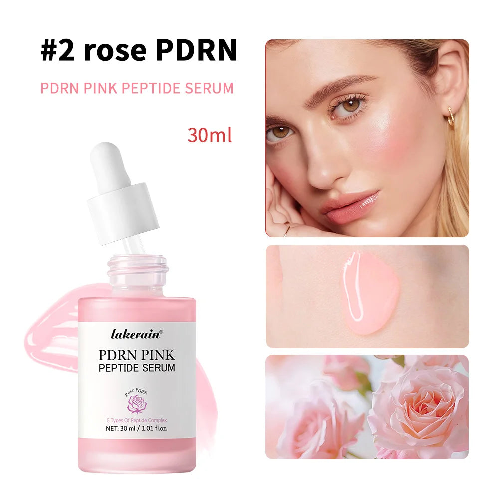 30ml Salmon PDRN Pink Peptide Glow Facial Serum Dark Spot Care Even Skin Tone Enhance Elasticity Smoothing Firming Peaceful Pleasures Health and Wellness 2Rose PDRN