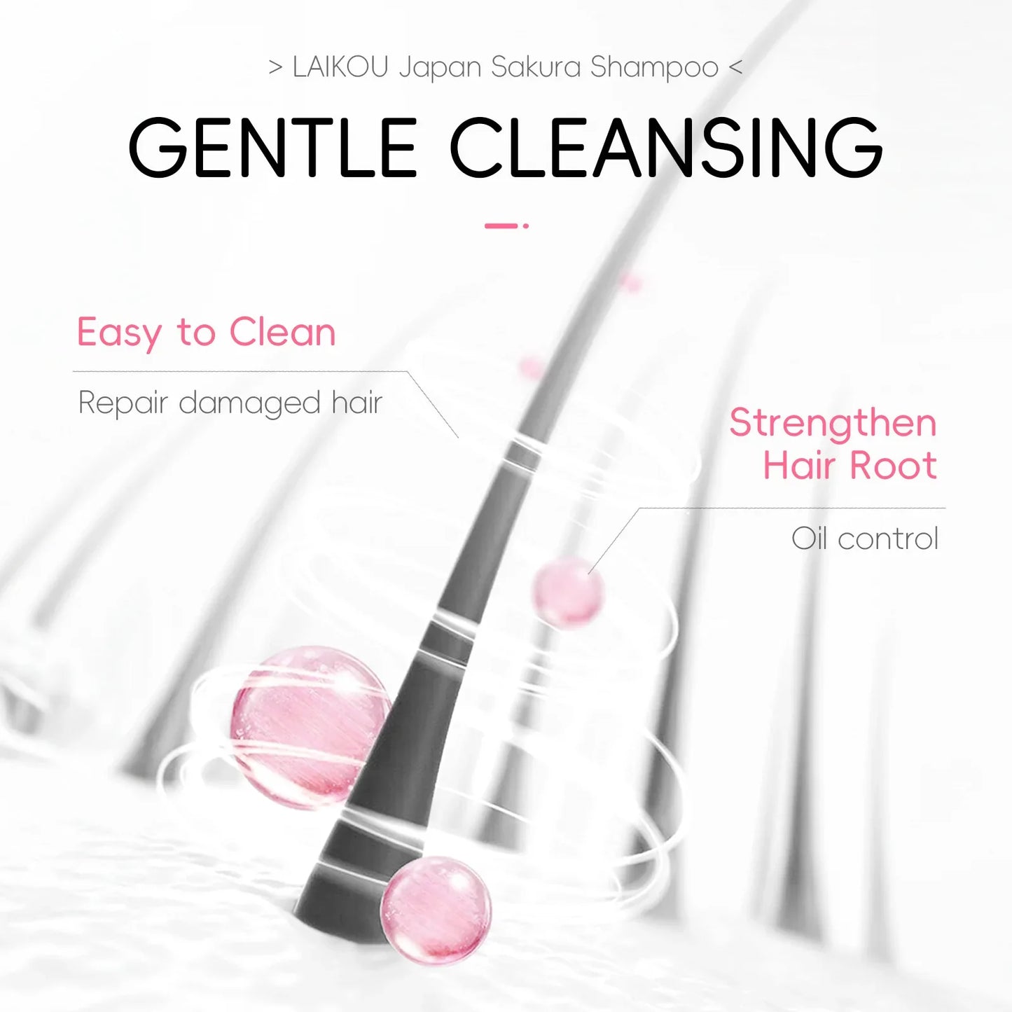 LAIKOU Sakura Shampoo – Nourishing, Anti-Dandruff & Oil Control