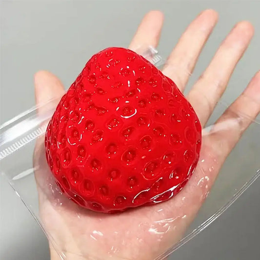 Strawberry Squishy Fidget Toy – Cute Squeeze Ball for Relaxation Squishy Fidget Toy Peaceful Pleasures Health and Wellness
