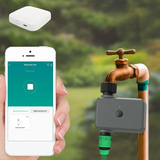 1PCS Rain Delay Programmable Automatic Irrigation Timer with Hub Required Smart Tuya Bluetooth Garden Water Timers Peaceful Pleasures Health and Wellness