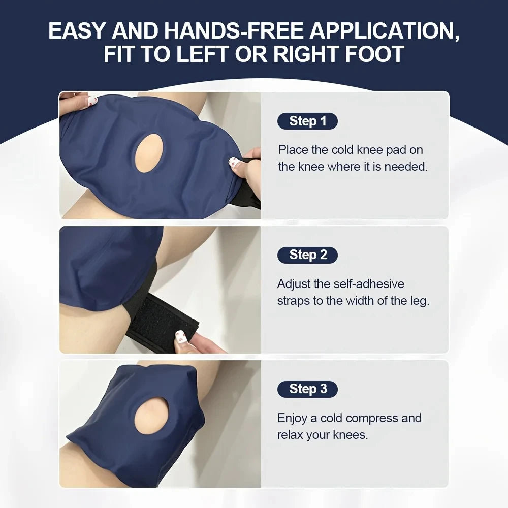 Nylon Gel Knee Ice Pack Reusable Knee Cold and Hot Compress Gel Pack Knee Relief and Relaxation Foot Care Tool Accessories Peaceful Pleasures Health and Wellness