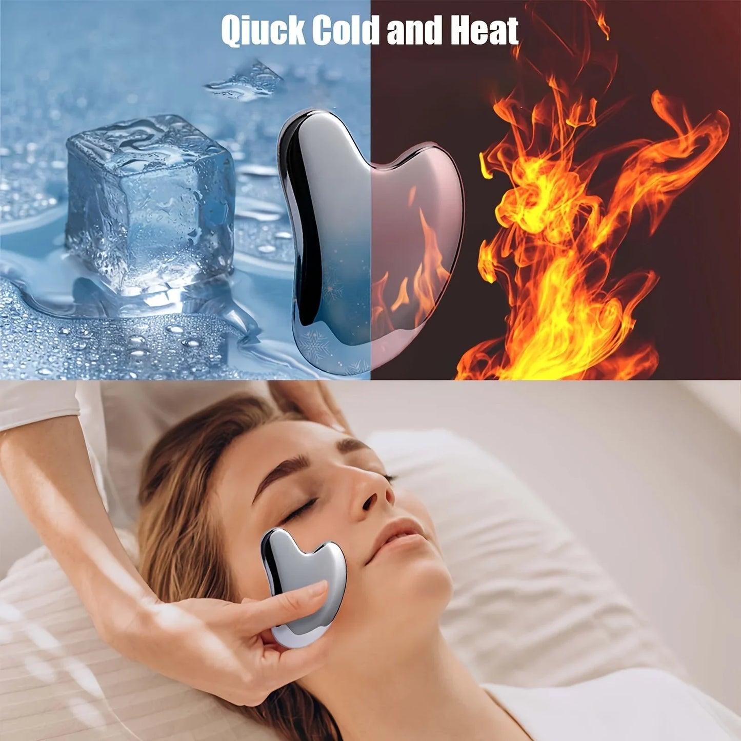 Dolphin Gua Sha Tool | Stainless Steel Facial Massage Board Gua Sha Facial Tool Peaceful Pleasures Health and Wellness