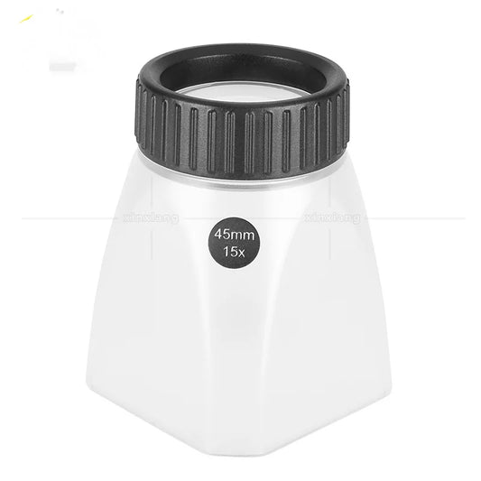 Cylindrical Desktop with 15X Optical Lens Magnifying Glass, Insect Observation Mirror, Antique Appreciation Peaceful Pleasures Health and Wellness 15x