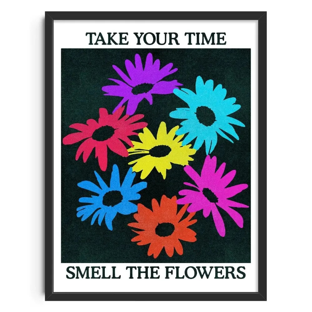 Japanese Retro Floral Canvas Wall Art | Unframed Poster