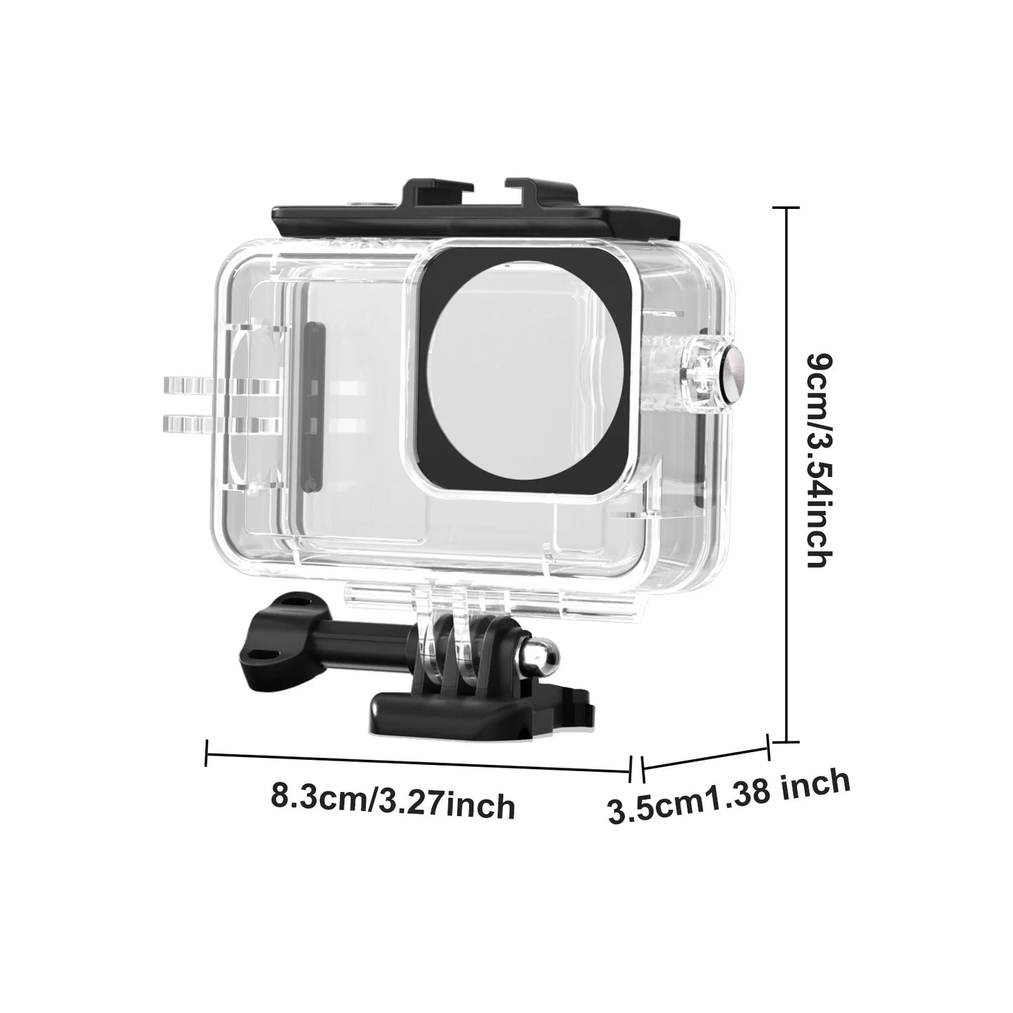 45M Camera Protective Shell Waterproof PC Sports Camera Cover Transparent Tempered Glass For DJI Osmo Action 6 (High Sealing) Peaceful Pleasures Health and Wellness