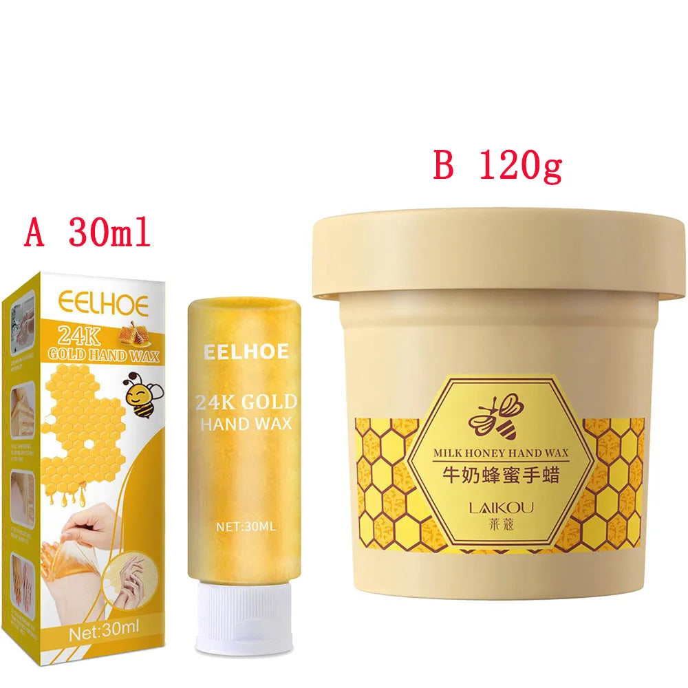 24K Gold Milk Honey Hand Care Masks Soothing Moisturizing Exfoliating Whitening Nourishing Hydrating Gel Hand Mask Peaceful Pleasures Health and Wellness