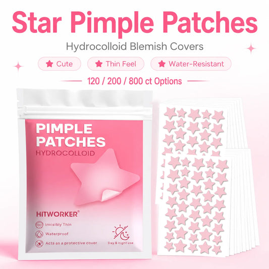 Pink Star Hydrocolloid Acne Patches 120/200/800 Pcs | Blemish Acne Blemish Patch Peaceful Pleasures Health and Wellness