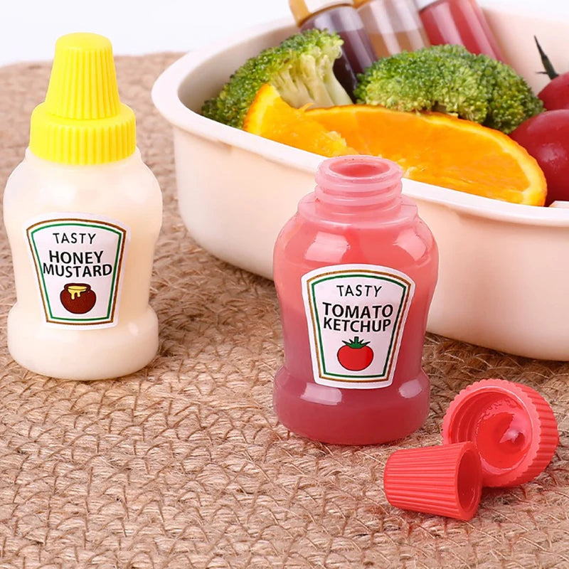Mini Sauce Bottles for Bento Lunch Box | 25ml Condiment Jars