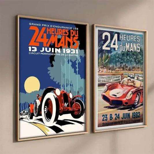 F1 Le Mans Race Car Canvas Wall Art | Formula Grand Prix Print Canvas Wall Art Peaceful Pleasures Health and Wellness