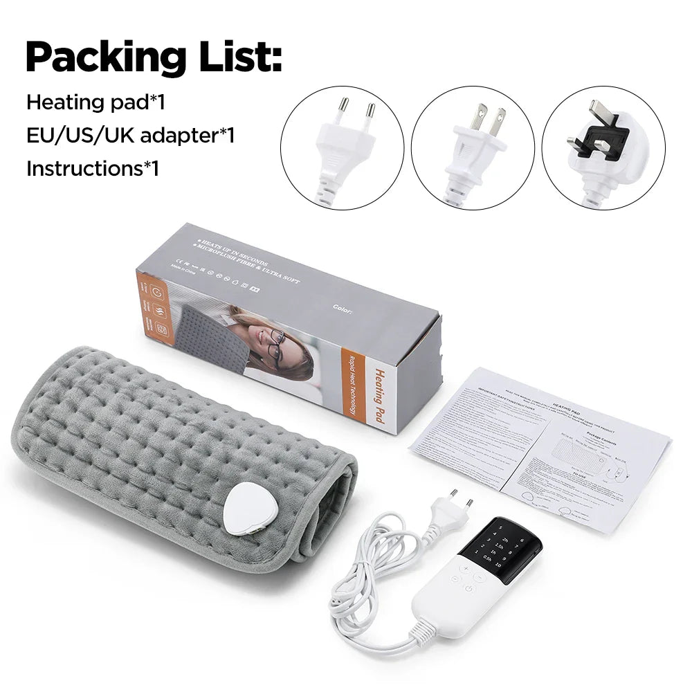 Hailicare Electric Heating Pad 30×60cm – 10 Levels, Washable