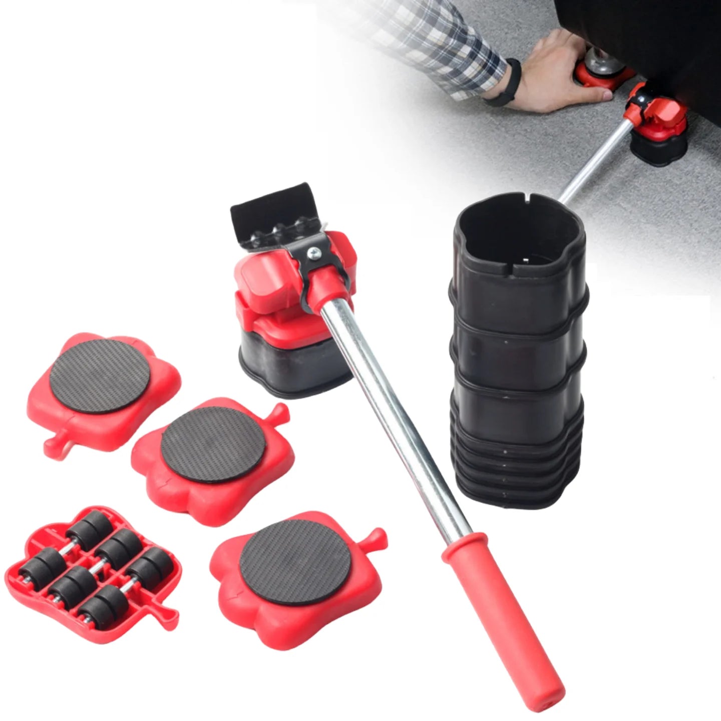 Heavy Duty Furniture Lifter Mover Set with Carpet Sliders Peaceful Pleasures Health and Wellness