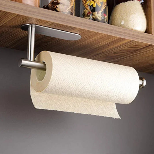 Wall-Mount Stainless Steel Paper Towel & Toilet Roll Holder Paper Towel Holder Peaceful Pleasures Health and Wellness