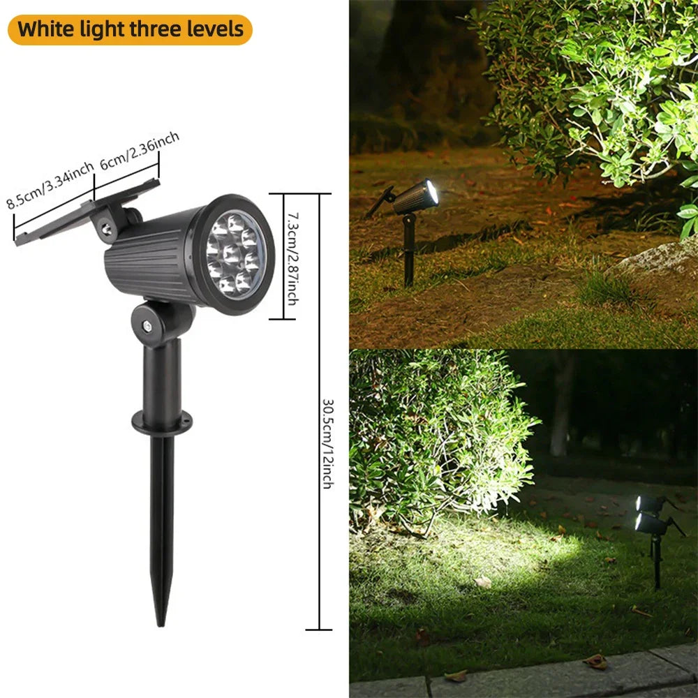 9 LED RGB Solar Spot Lights Outdoor IP65 | Garden & Yard