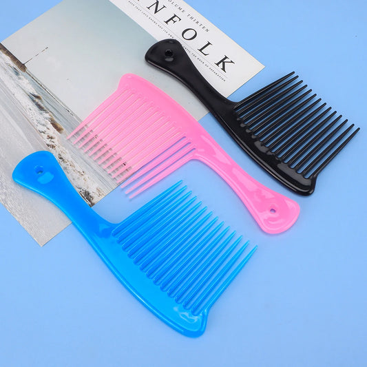 Barber Wide Tooth Shark Comb Plastic Anti Static Detangling Comb for Fluffy Hair, Salon Hairdressing Styling Tool Peaceful Pleasures Health and Wellness