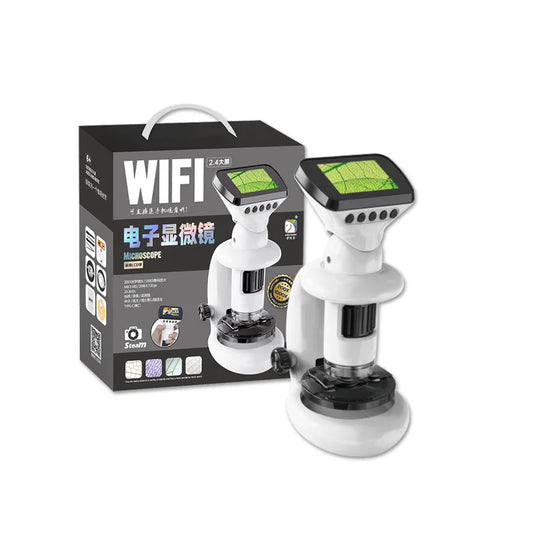 Children's Microscope Multifunctional Intelligent Wifi Electronic Microscope with Display Screen for Student Education Peaceful Pleasures Health and Wellness