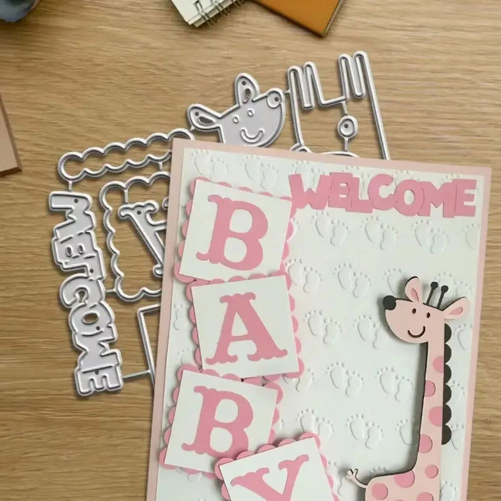 Welcome Baby Metal Cutting Die | Card Making & Scrapbook Stencil