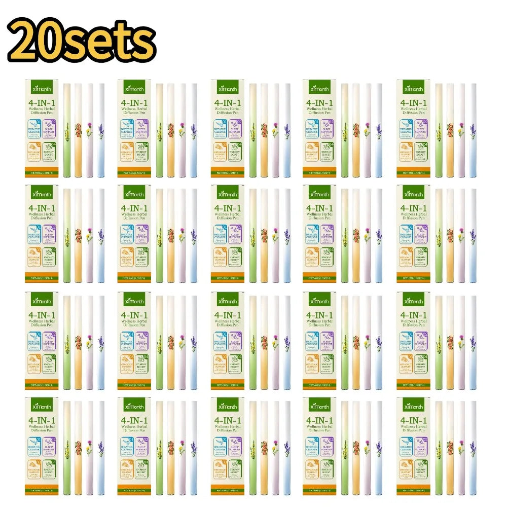 Herbal Energy Diffuser for Clear Breathing Support Peaceful Pleasures Health and Wellness 20pcs