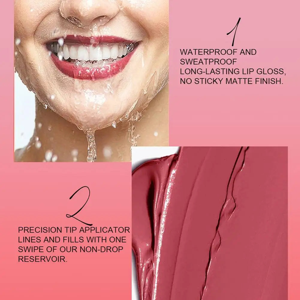 3-Piece Nude Velvet Matte Liquid Lipstick Set – Long-Lasting